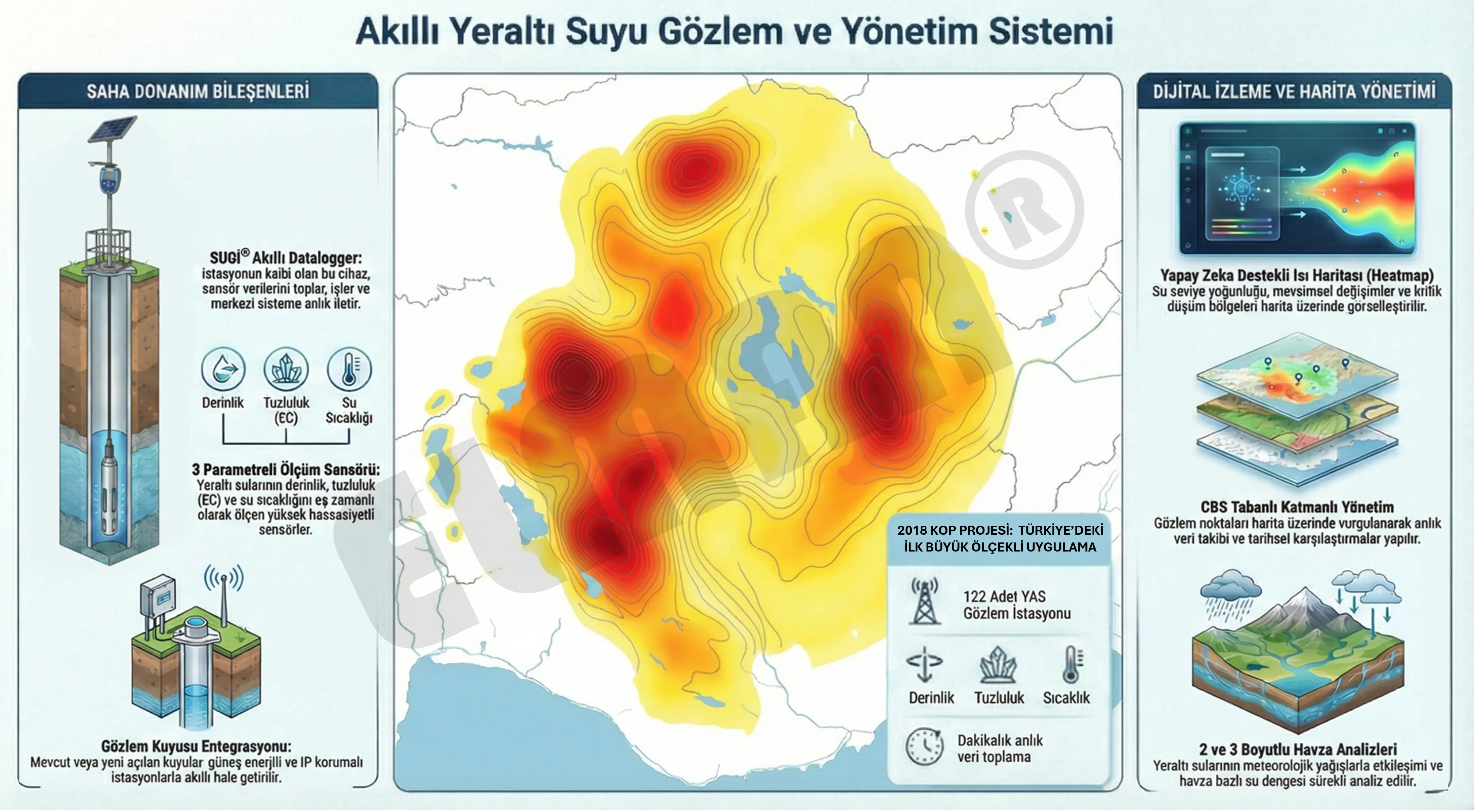 Yeraltı suyu gözlem kuyusu ölçüm sistemi